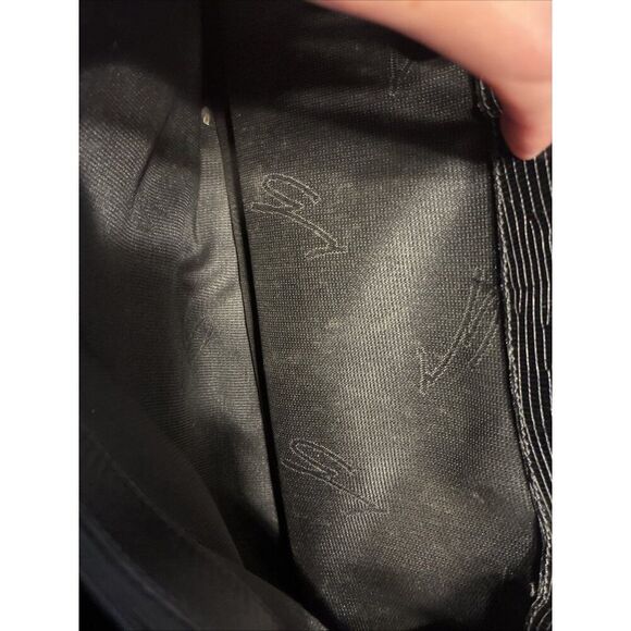 genny italy Authentic Lizard Leather Solid Black Shoulder Bag - Picture 9 of 9